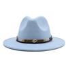 Spring Simple Casual Warm Woolen Top Hat Versatile British Belt Jazz Hat Men'S Hat