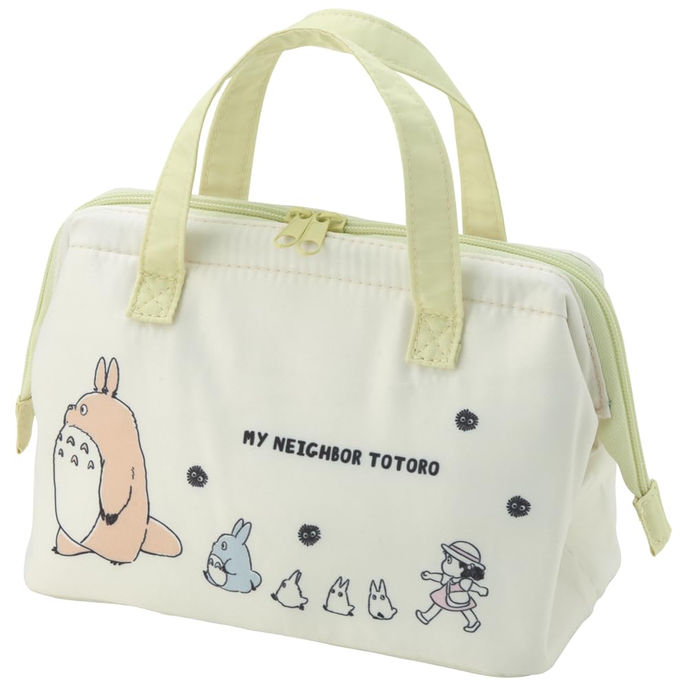 Skater Insulated Lunch Bag with Clasp Closure for My Neighbor Marching Design KGA1-A Women, Ghibli, Totoro,