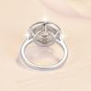 Luxury Jewelry S925 Sterling Silver Rhodium Plated Nickel-Free GRA Certificate 1ct VVS1 Moissanite Double Layer Ring