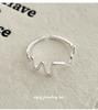 Cuiyan Shijie S925 Silver Korean Irregular Wave Geometric Women's Ring