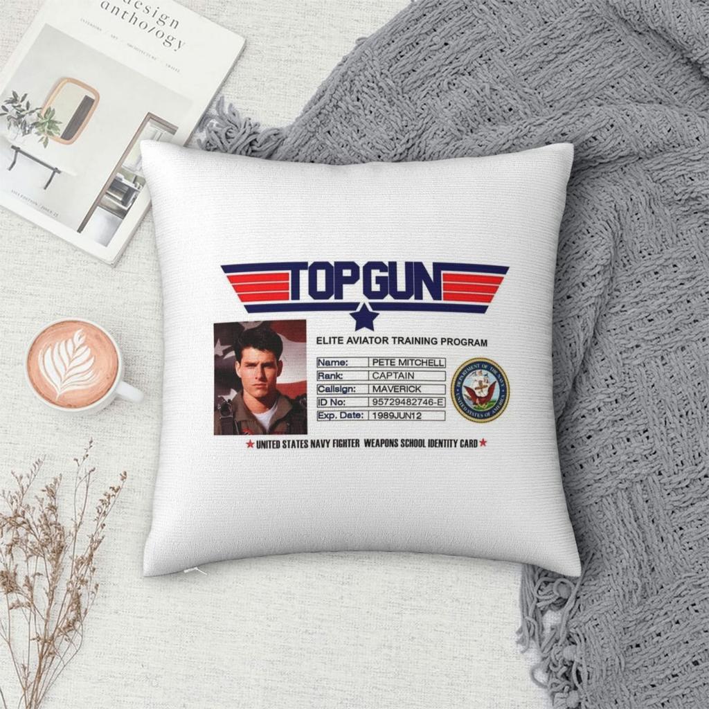 Top Gun Tom Cruise Maverick Quadratische Kissenhülle Kissenbezug Kissenbezug Überwurf-Kissenbezug für Zuhause Schlafzimmer Auto