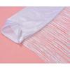 Ladies Sexy Extra Long Women's Tassel Satin Gloves Satin Half Finger Gloves(White) - DD01