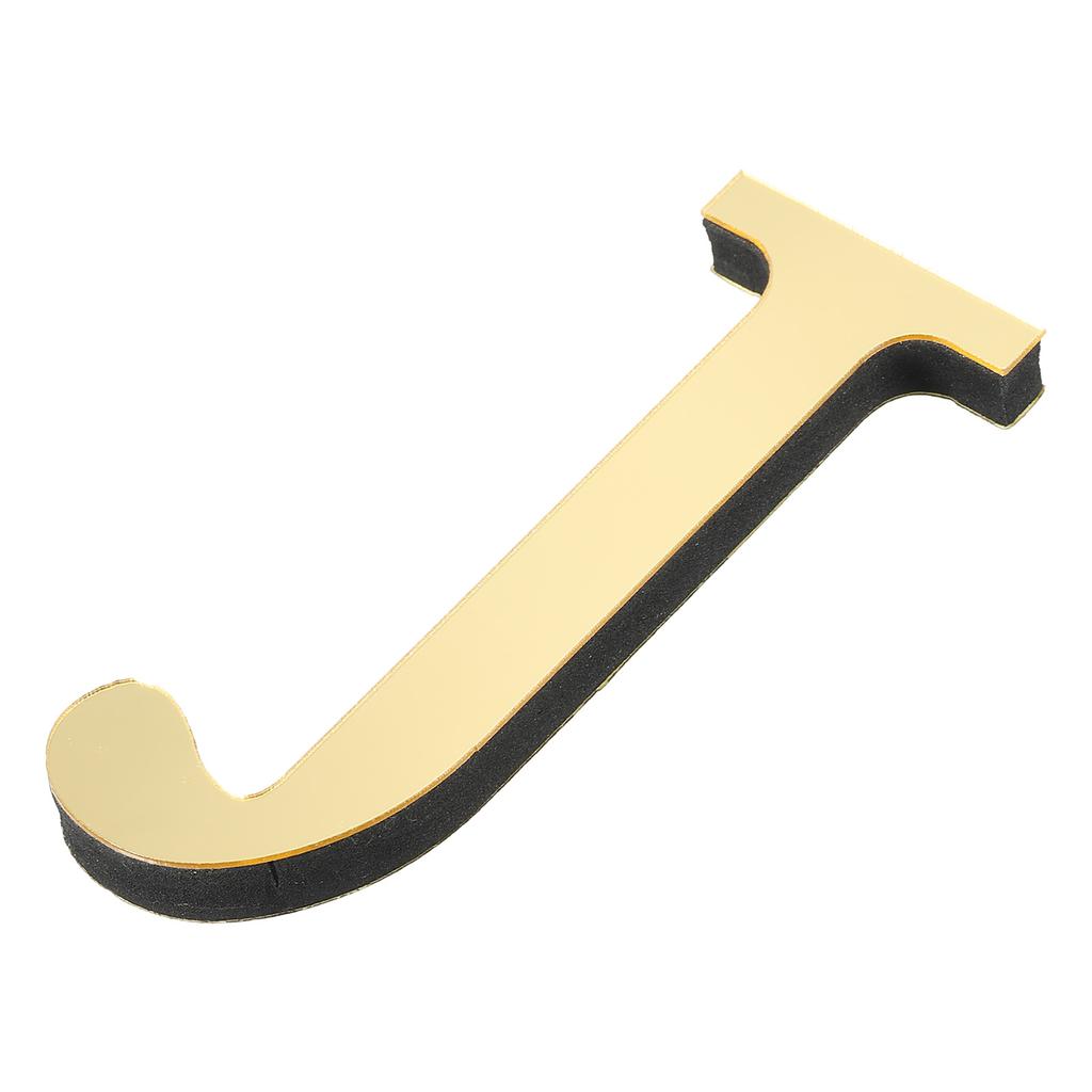 Adesivo de Parede Acrílico Espelhado 3D 10cm 26 Letras Inglesas Adesivos de Parede Decalques Autoadesivos Arte de Parede Murais Casa Festa Dourado Claro