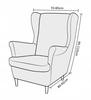Bottle Green Velvet Elastic Wingback Armchair Cover [22E8]