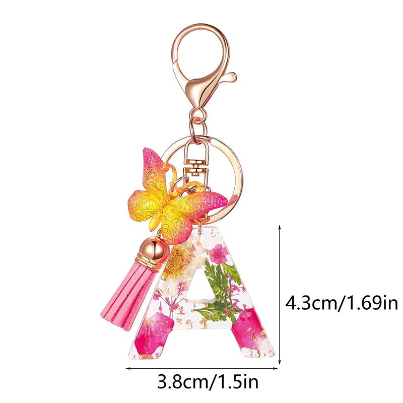 Breloc cu litere AZ bricolaj Suport metalic Breloc cu suspendare Breloc mașină pentru femei Inel cheie cu literă simplă Nume cheie Cadou de petrecere Bijuterii