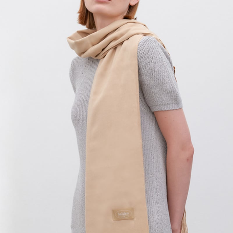 

halden solid soft muffler (M027_beige) beige