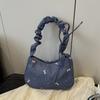 Sweet Japanese Style Cotton Crescent Bag Fashionable Women's Shoulder Handbag Casual Tote KTB