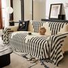 1PC Geometric Graded Wheat Jacquard Tuffed Fleece Soft Warm Sofa Towel Living & Bedding Room Leisure Relax Blanket, Sofa Cover