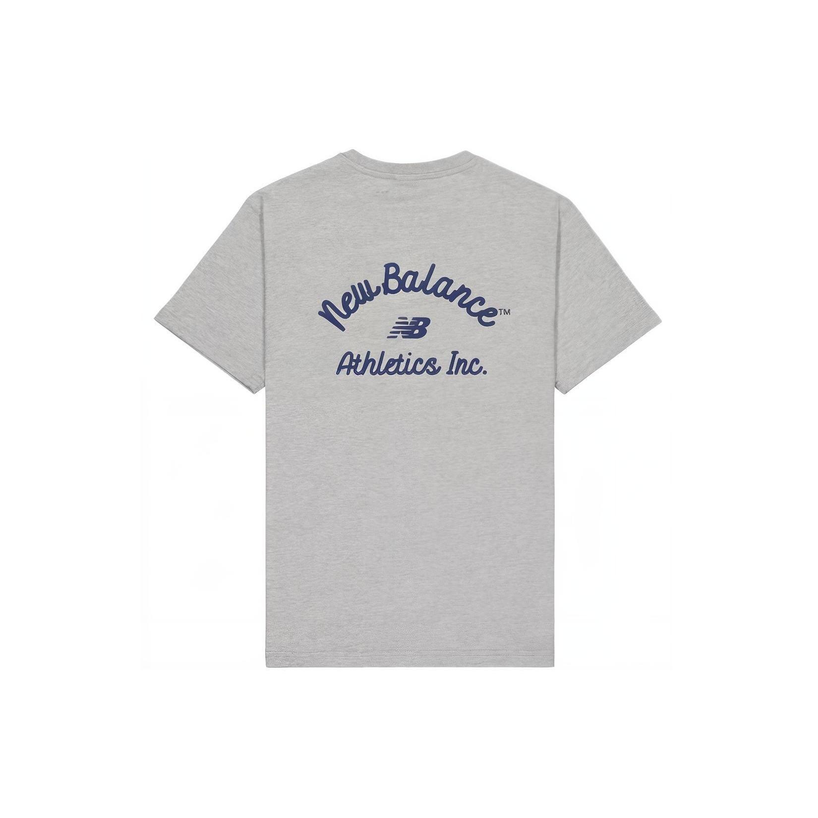 New Balance Athletics Back Print T-shirt Asia Sizing Grey Men s AMT42323-GHM M