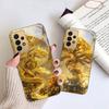 Mythical Golden Dragon For Samsung A 01 52S A04 A05S A10 A12 13 22 23 24 36 42 M02 Note 10 20Ultra 8 9 Golden glass phone case