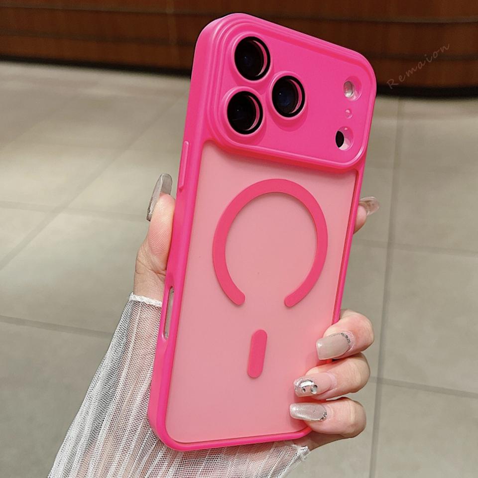 C Magnetic Phone Case for iPhone 14 15 16 Plus 11 12 13 16 17 Pro Max Air Matte Magsafe Wireless Charging Protector Cover