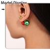 Xinyixin Christmas Tree Reindeer Zircon Stud Earrings with Colorful Bead Backs