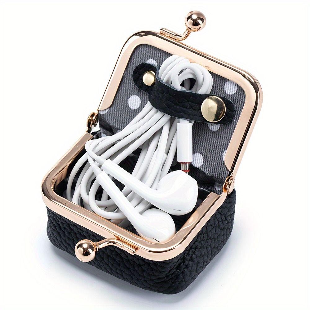 New Leopard Print Mini Coin Purse Kiss Lock Jewelry Box Storage Bag Genuine Leather Small Wallets for Women