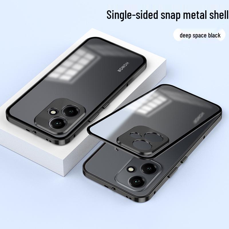 Honor 400/400pro Snap-Button Metal Frame Phone Case with Frosted Back