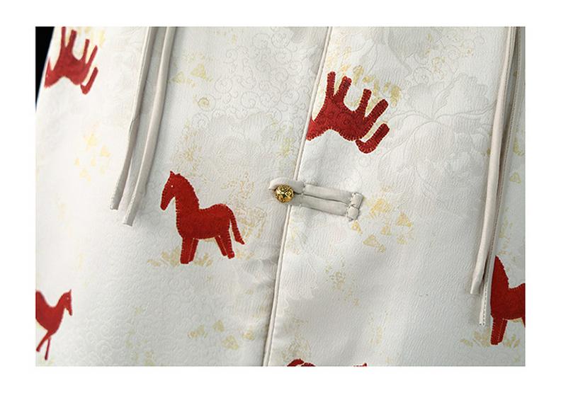 New Chinese Style Year of the Horse Vest: Elegant Spring Triple-Piece Suit for Middle-Aged & Elderly Women