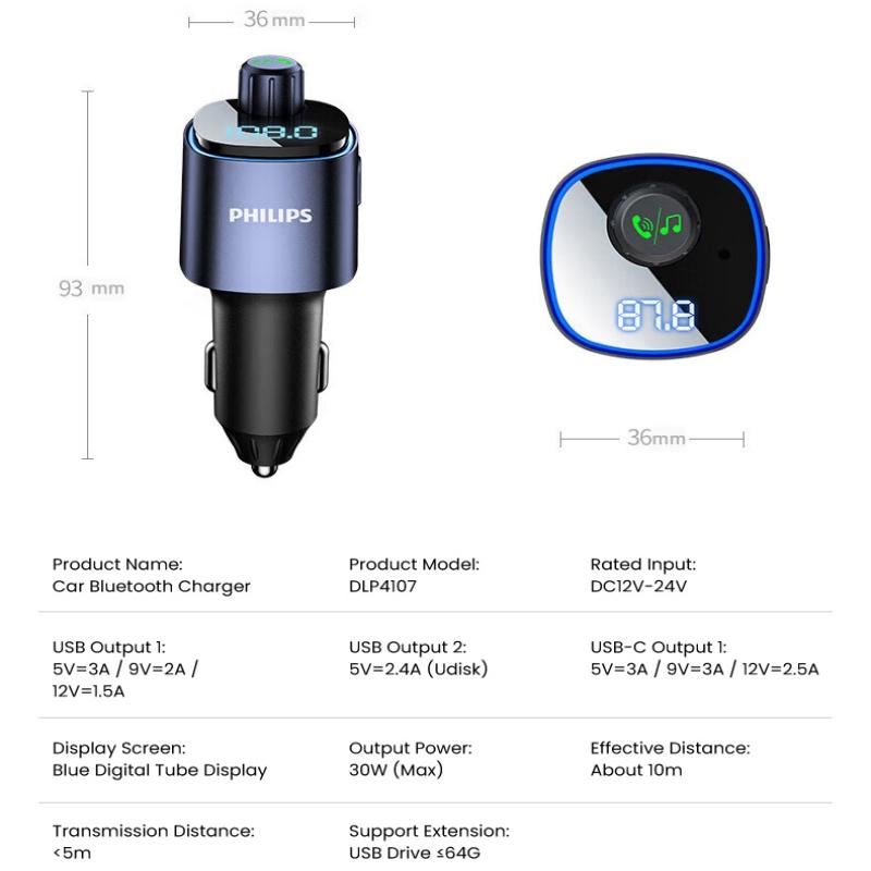 Philips PHPDLP4107N Auto-Bluetooth-Empfänger