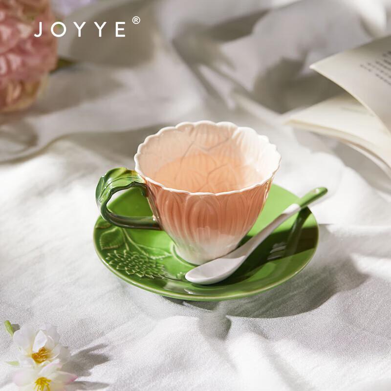 JOYYE Underglaze Ceramic Mug with Spoon and Gift Box