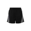Adidas Contrast Stripe Drawstring Training Shorts Women Bottoms Black H57305