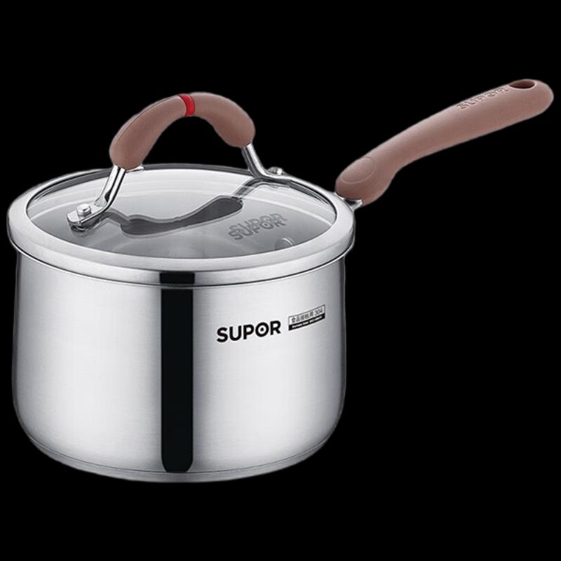 Supor Little Red Circle 16cm Stainless Steel Saucepan