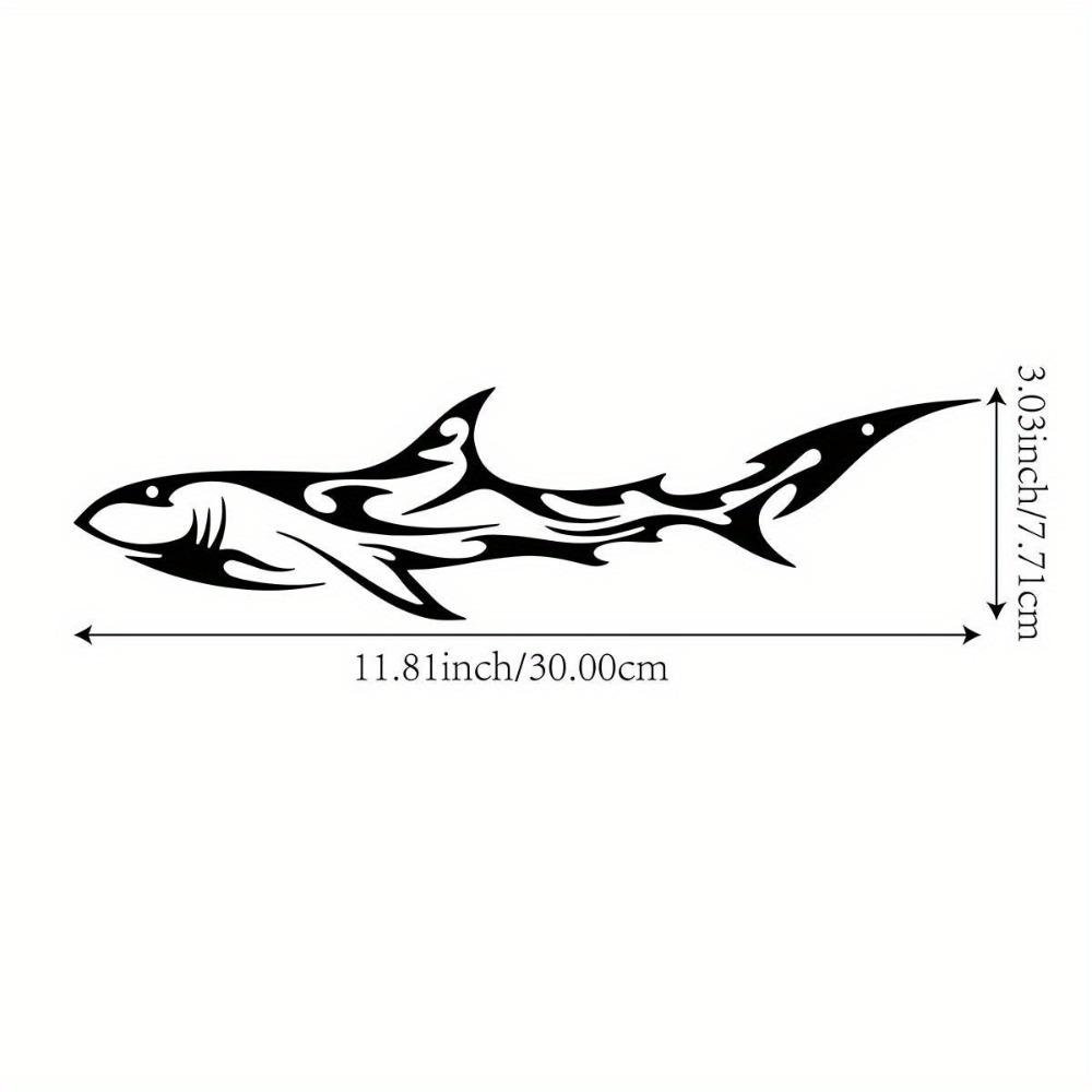 

Metal Shark Wall Art, Outdoor Indoor Sculpture for Living Room Office Courtyard Balcony, Modern Farmhouse Decor 12in