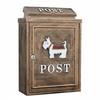 Large Weatherproof Outdoor Letterbox Aluminum Metal Post Box Decorative Mail