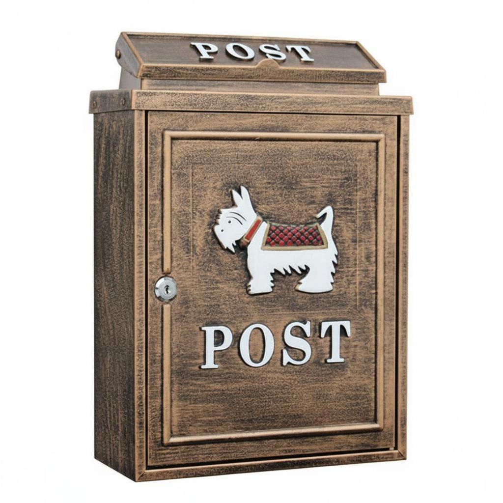 Large Weatherproof Outdoor Letterbox Aluminum Metal Post Box Decorative Mail