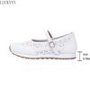 Mode Damen Ballerinas Hohl Balletttanz Mary Jane Schuhe Sommer Herbst Mädchen Sandalen Mode Neu Kleid Designer Lässige Flache Schuhe