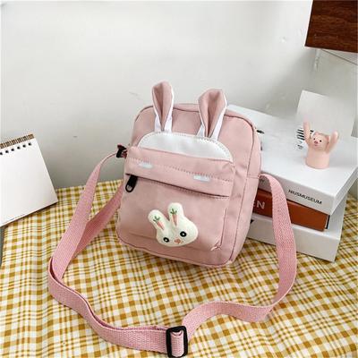 Fashion Canvas Zipper Crossbody Bag Student Cute Soft Shoulder Bag Multi-layer Small Handbags