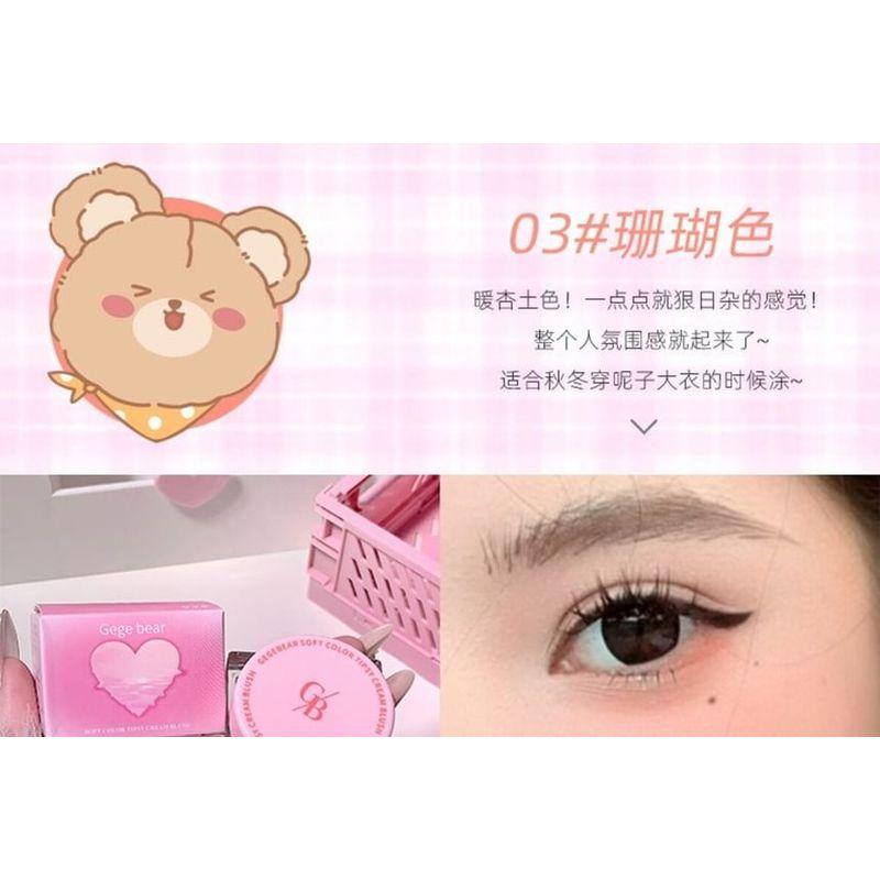 Gege Bear - Weiche Farbe Tipsy Cream Rouge für die Wangen - 1-4
