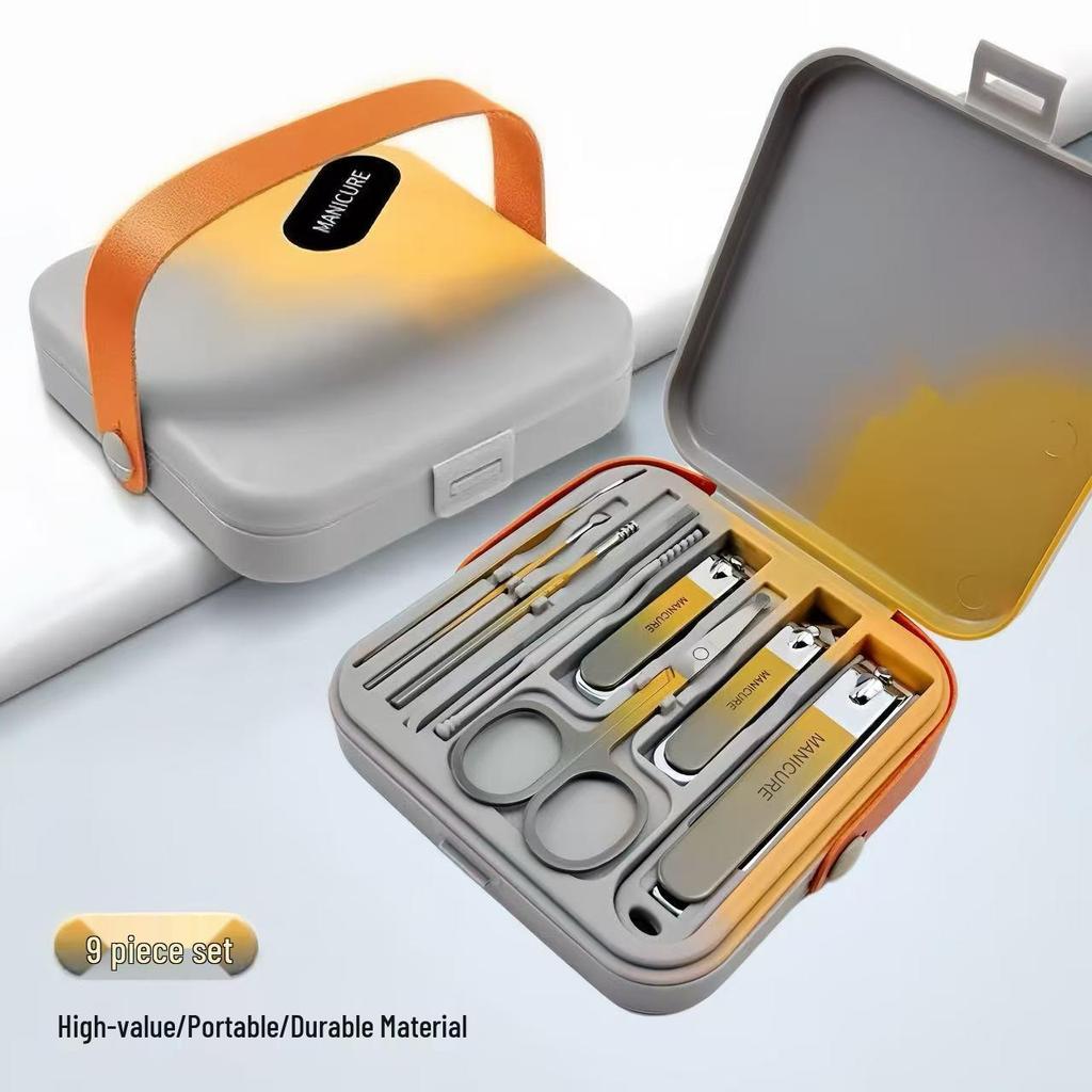 Portable Anti-Splash Nail Clipper Set - Manicure & Pedicure Tools with Nail Scissors in a Box