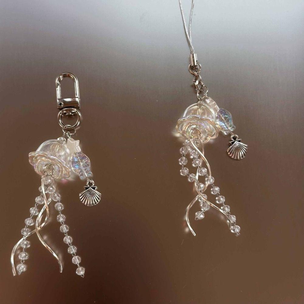 Star Sea Shell Beaded Phone Lanyard Ocean Theme Jellyfish Phone Charm  Schoolbag
