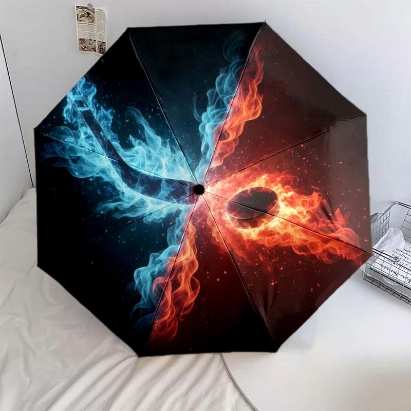 IceFireSports Pattern Pattern New Style Umbrella, 1 Piece Automatic Folding Umbrella, Portable Travel Umbrella, Outdoor Umbrella, Birthday Gift