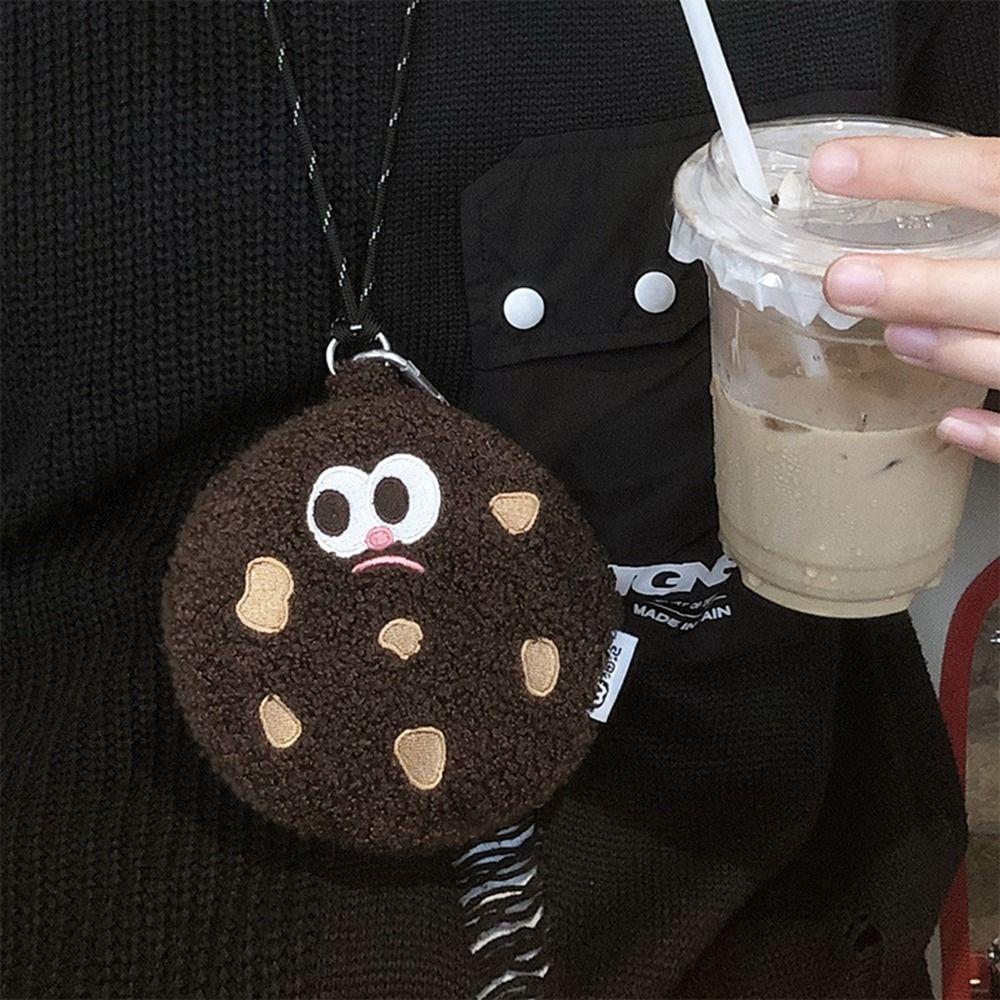 

Storage Bag Keychain Cloth Headset Storage Bag Cookies Coin Purse Plush Small Wallet Cute Bag C