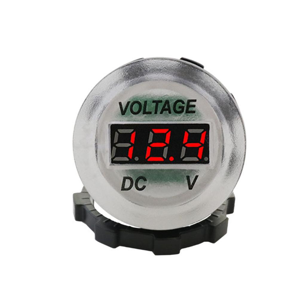 Voltmetru auto mini rotund impermeabil DC 6-35V afișaj digital tensiune metru LED panou voltmetru digital tester afișaj voltmetru
