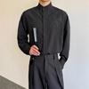 Men's Stand Collar Shirt: Modern Chinese Style for Spring & Autumn