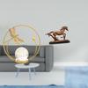 Crystal Ball Horse Sculpture Metal Figurine Artwork Collectible Statue Ornament for Desk Living Room