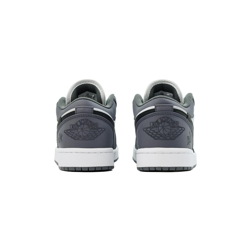 Jordan Air Jordan 1 Synthetic Leather Slip Resistant Abrasion Resistant Low top Skateboard Shoes Unisex Black White 553558-152(Team731)