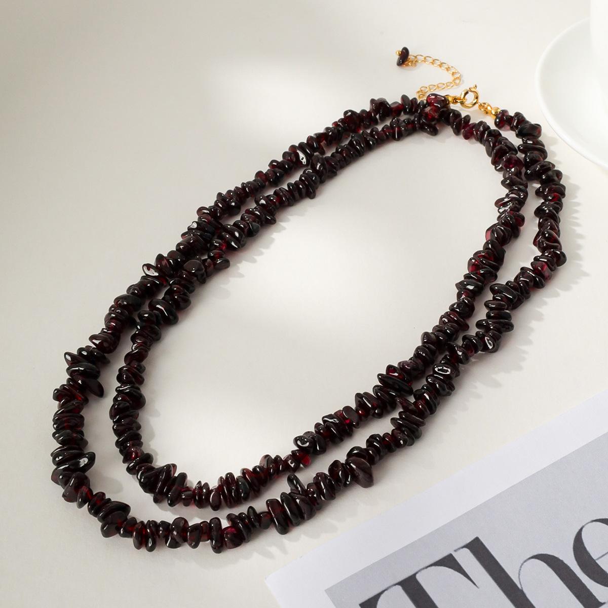 

Pomegranate Pearl Long Necklace - High-End Fashion Clavicle Chain for Women