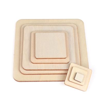 New DIY Writing Wedding Decor Scrapbooking Ornament Blank Plaque Square Wood Pieces Wooden Tags