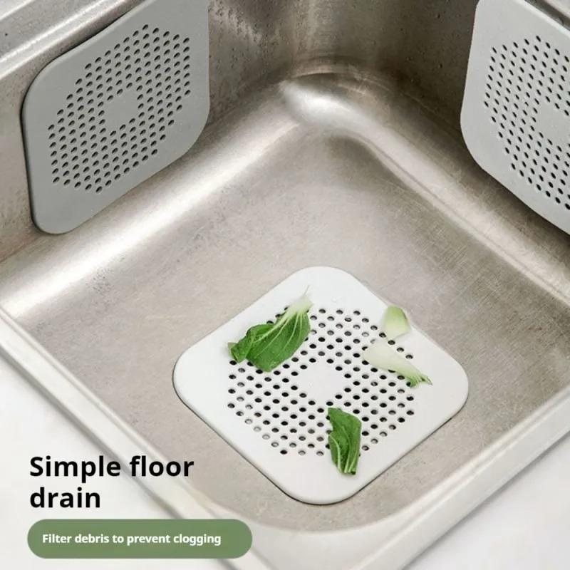 2/5pcs Bathroom Shower Hair Filter Kitchen Sink Plug Sink Filter Bathroom Accessories Floor Drain Silicone Bathroom Accessories