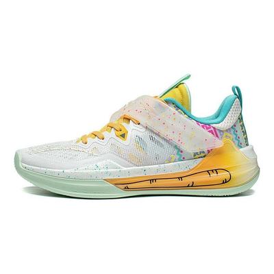 LiNing Blade 3 Team Assassin Shock Absorbing Non-Slip Wear-Resistant Low-Top Basketball Shoes Men Sneaker Off-White Cream-Yellow ABAT075-1