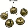 50/100pcs Vintage Metal Jingle Bells for Christmas Decor,  Dog Cat Pendants, Crafts, and Holiday Ornaments - Hanging Method