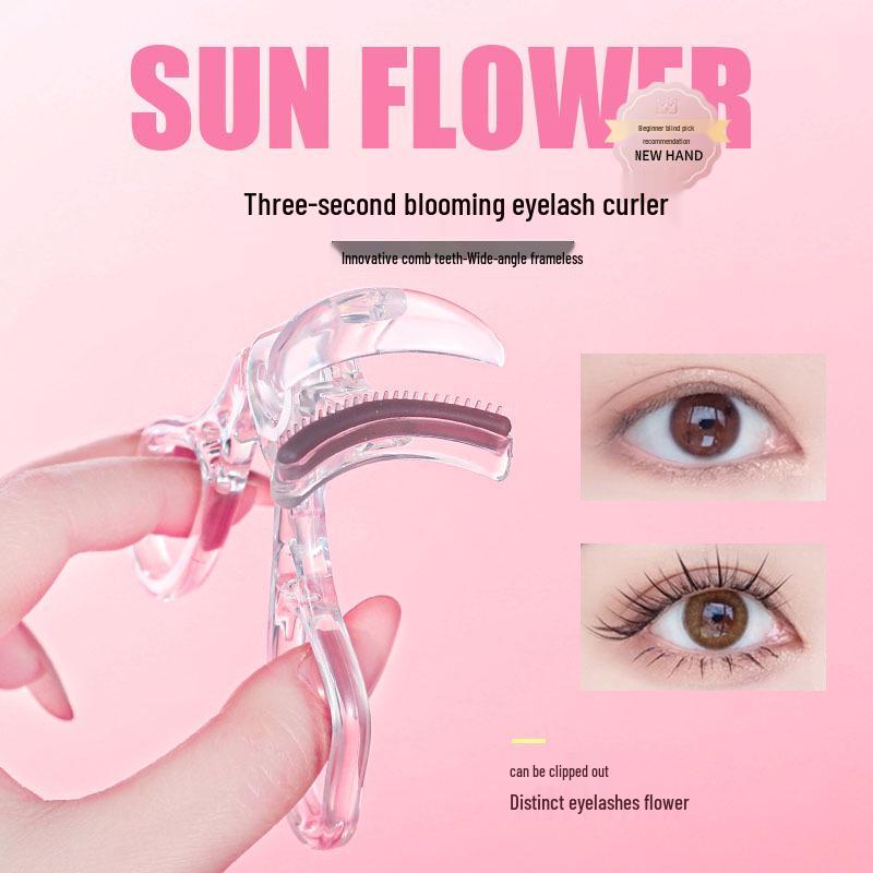 

Sunflower Wide-Angle Eyelash Curler - Natural, Long-Lasting Curl Tool with Comb
