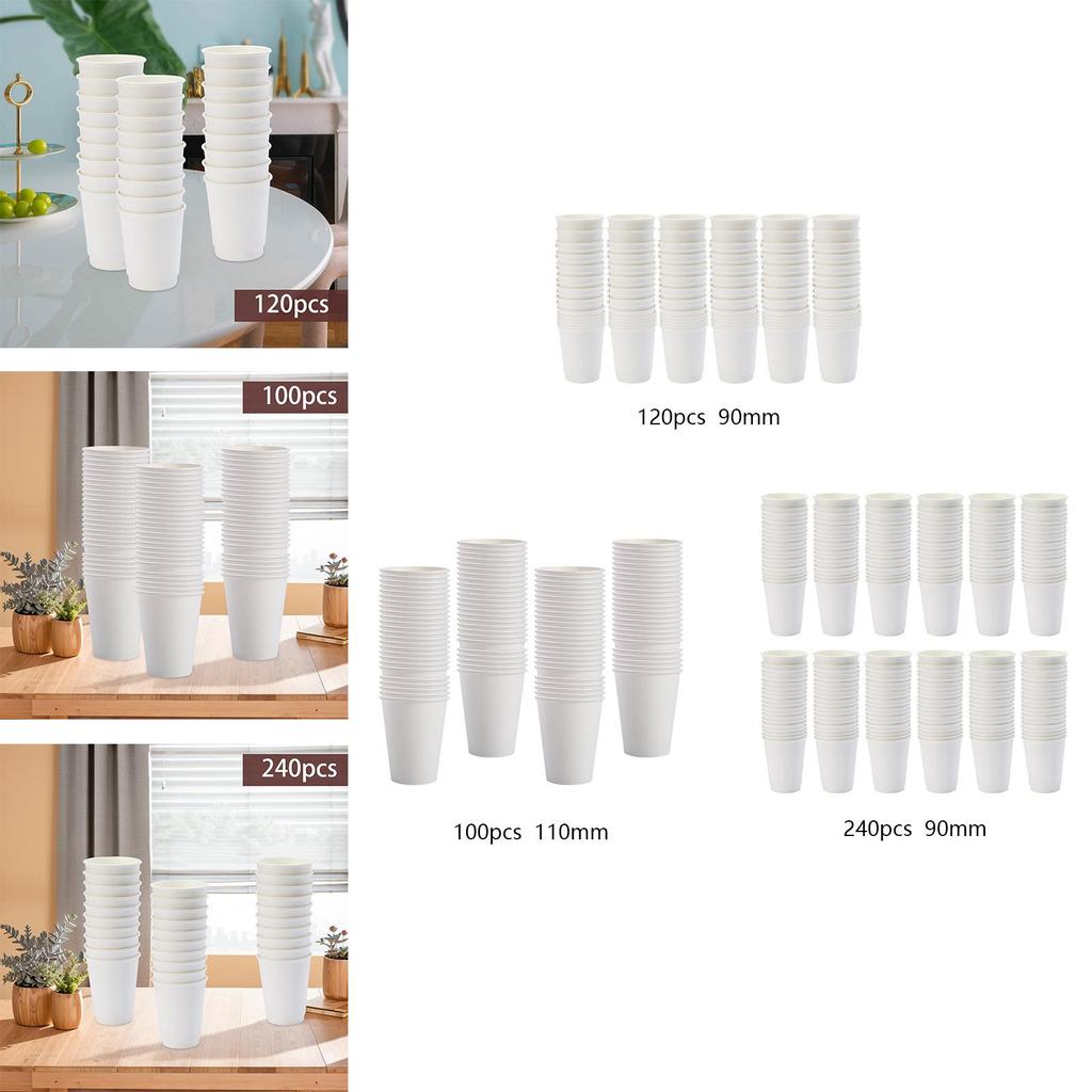 Disposable Coffee Cups Beverage Paper Cup and Cold No Leakage Eco Friendly for Water Milk