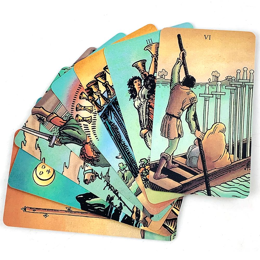 Tarot Cards A 78pcs Deck Oracle English Prophecy Divination Oracle Edition Borad Playing Game, Family Gatherings Cards Games