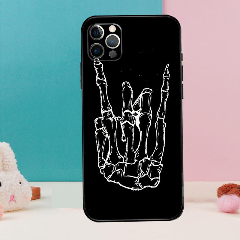 Punk Rock Phone Case For iPhone 17 Air 16 15 14 12 11 13 Pro Max 12 13 mini 15 16 Plus 16e Cover Coque