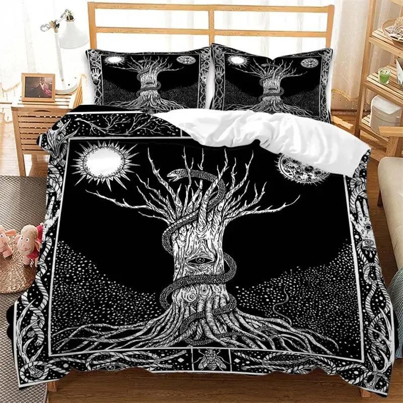 Sun and Moon King Duvet Cover Bohemian Style Celestial Bedding Set Microfiber Galaxy Stars Comforter Cover For Kids Girls Teens