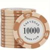 10pcs/lot Clay Las Vegas Poker Chips 14g Set Casino Coins 40mm Coin Poker Chips Entertainment Dollar Coins Card Game LasVegas