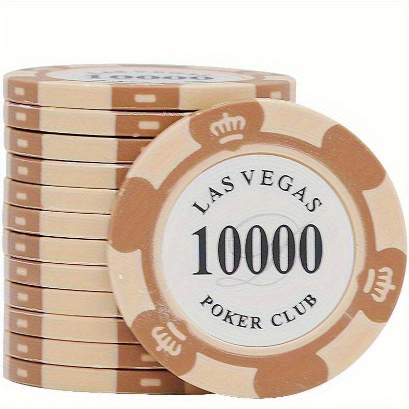 10pcs/lot Clay Las Vegas Poker Chips 14g Set Casino Coins 40mm Coin Poker Chips Entertainment Dollar Coins Card Game LasVegas