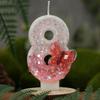 0-9 number candles creative candles pink bow suitable for birthday party birthday cake number candles wishing candles cake decoration candles